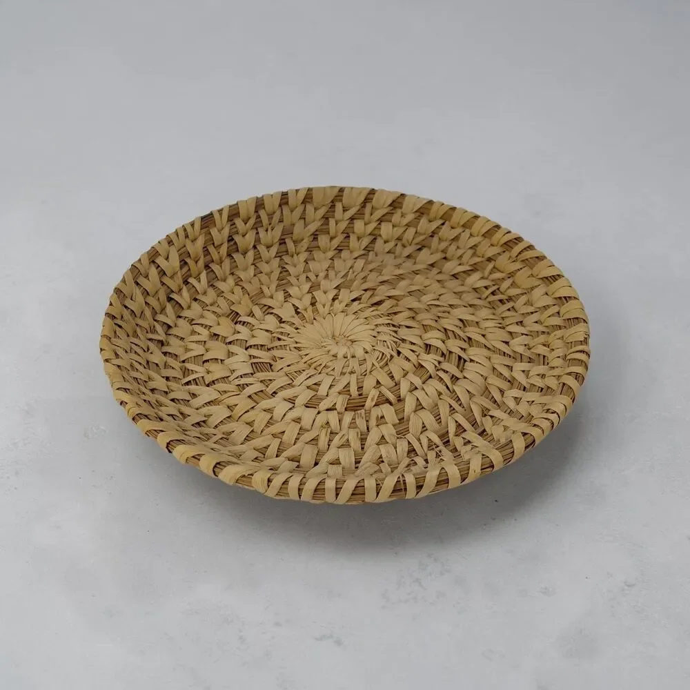 Tohono O'odham Papago  Woven Grass Basket Tray 7.5